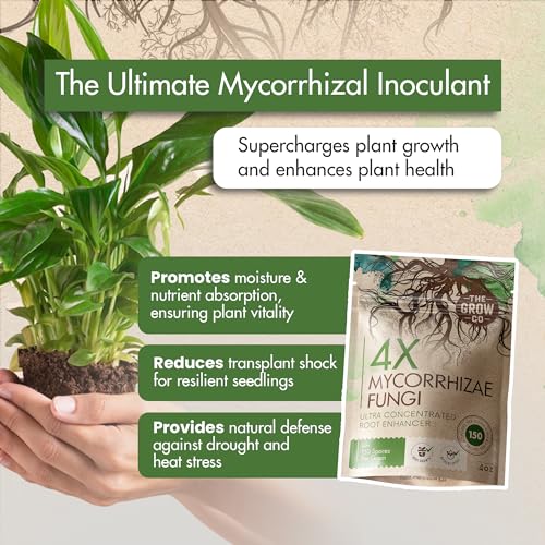 4X Mycorrhizae Rooting Hormone, Mycorrhizal Fungi Root Enhancer for Plants, Concentrated Myco, Superior Mycorrhiza and Mycorrhizal Inoculant, Ideal Mycorrhizae Powder with Mycorrhizae Fungi, 4 oz.