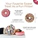 Cheer Collection Round Donut Pillow | 2-in-1 Reversible Super Soft Microplush Doughnut Pillow - Pink Glaze, Rainbow Sprinkles