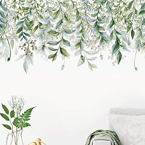 Vinilos Decorativos Hojas Verdes Removibles 3D 2 Piezas miniatura 5