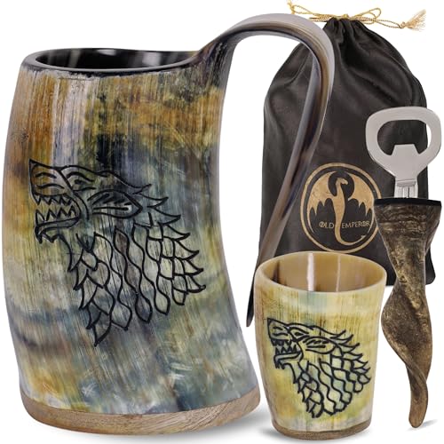 OLDEMPEROR Drinking Horn Set