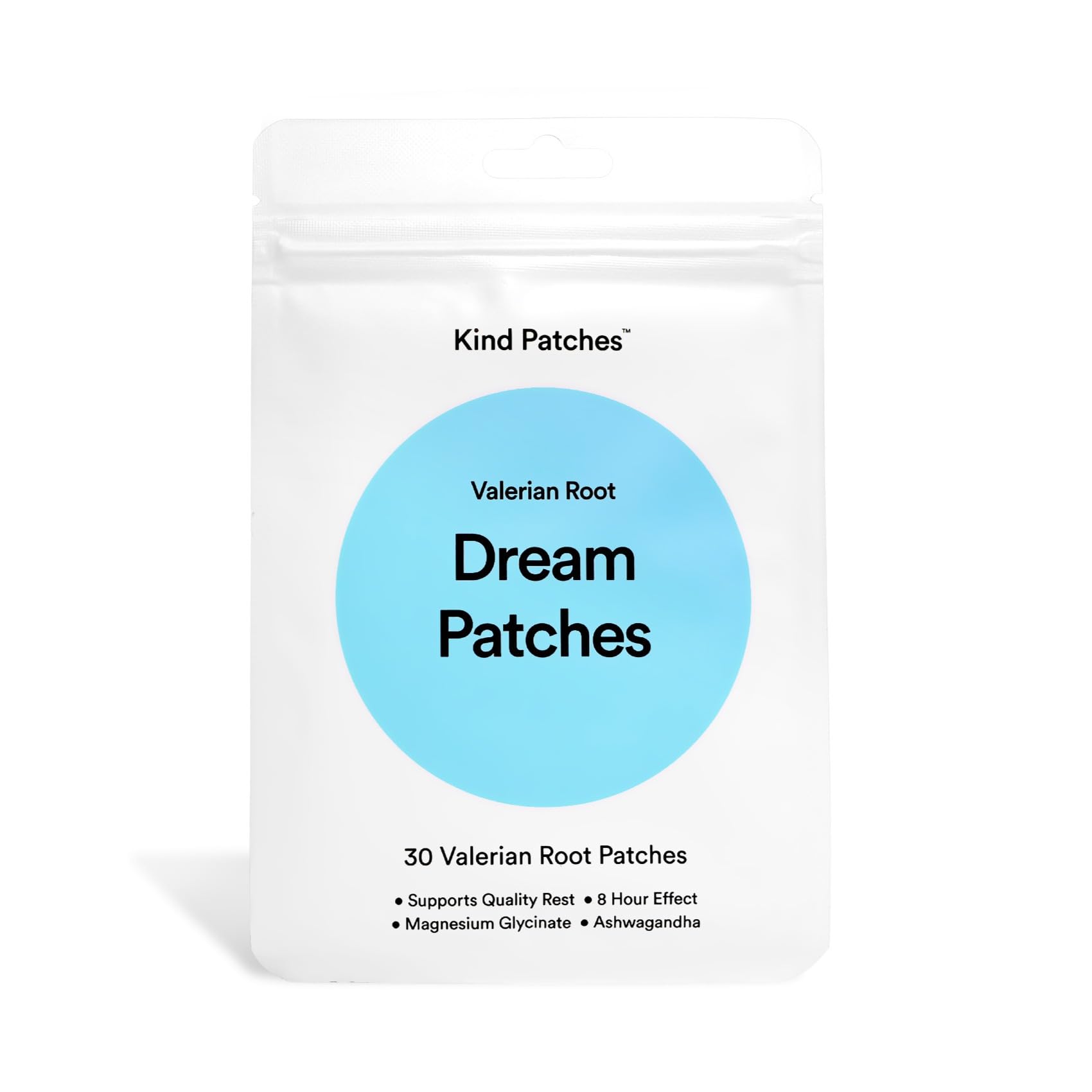 Kind Patches Valerian Root Dream Patches - Sleep Patches - Natural Sleep Aid with Ashwagandha and Magnesium - Overnight Use - 30 Count