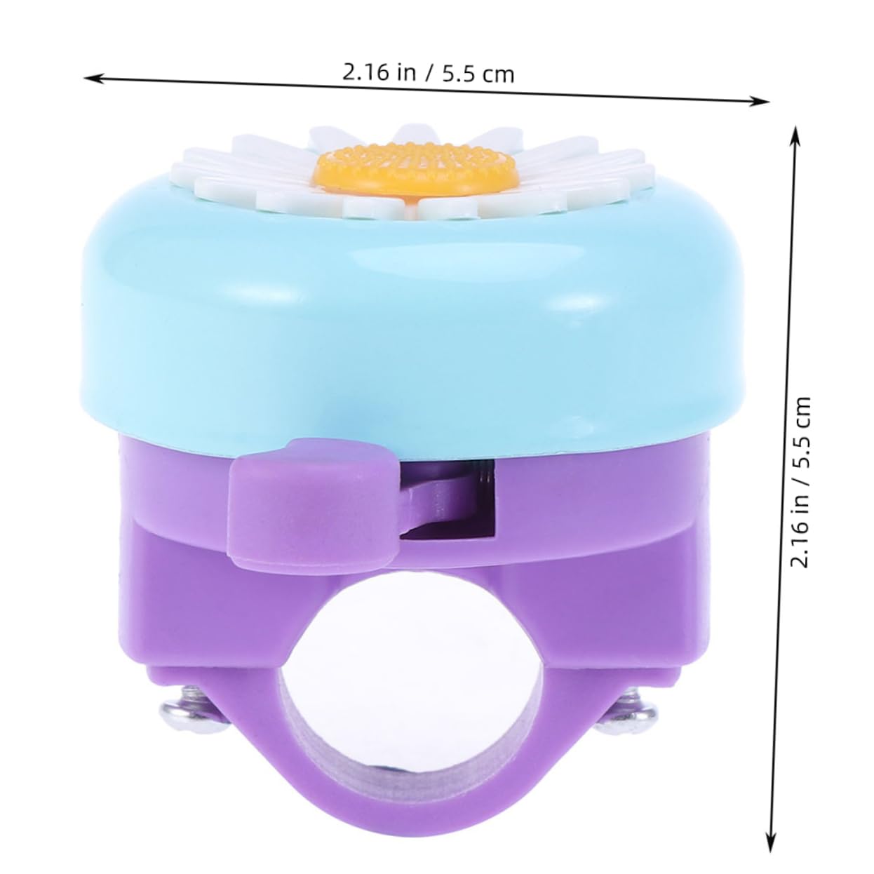 GALPADA 2Pcs Flower Bike Bells for Adorable Chrysanthemum Design Easy to Install Bicycle Accessories and for Boys and Blue Purple