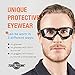 ToolFreak Spoggles - Clear Lens With Hard Case - Safety Glasses & Protective Goggles - Polycarbonate Lens, ANSI Z87 Rated - Foam Padded, Removable Legs, Headstrap, Hard Case & Cloth