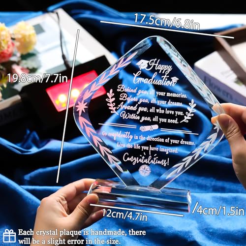 Arikyrist Glass Plaque Graduation Gifts for Graduate Him Her on College - Image 4