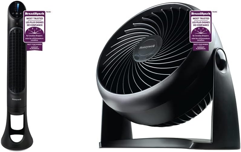 Honeywell QuietSet® Whole Room Tower Fan (HYF260BC) + Honeywell HT900C