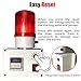 Industrial Cycle Timing Light Siren, 0-105dB Cycle Timer Alarm Siren, 0.1S-99H Preset Automatic Timed Light LED Flashing Alarm, AC110V