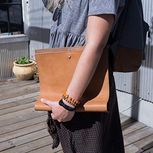 Leather Binder Handmade By Rustico In The Usa, Top-Grain, Professional, Soft, Standard 3 Ring Spine, 1.5 Inch Rings, Organizer, Planner, Store Important Documents #TOP4