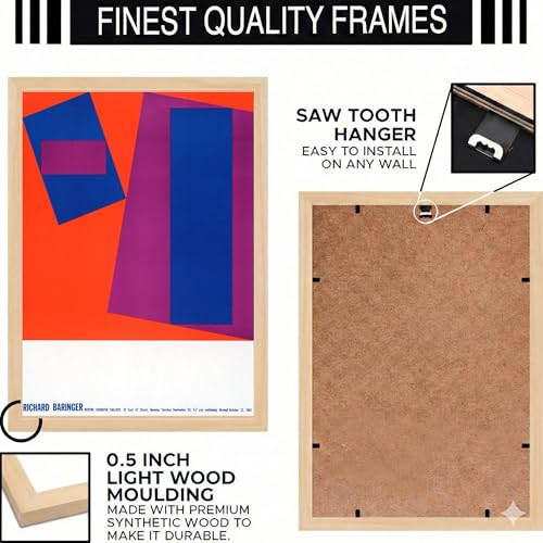Image of BLINKART Abstract Art Aesthetic Modern Art Walls With Frame | Natural Wood Texture | Living Room Bedroom Office Wall Decoration | Poster Home Decor Frames Wall Bedroom | 12x8 Inches (D350)