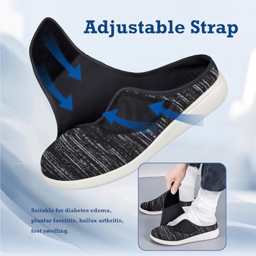 Womens Slippers Mens Wide Diabetic Shoes Width Adjustable Arthritis Edema Slippers Indoor Outdoor Comfortable Arch Support Orthopedic Shoes2