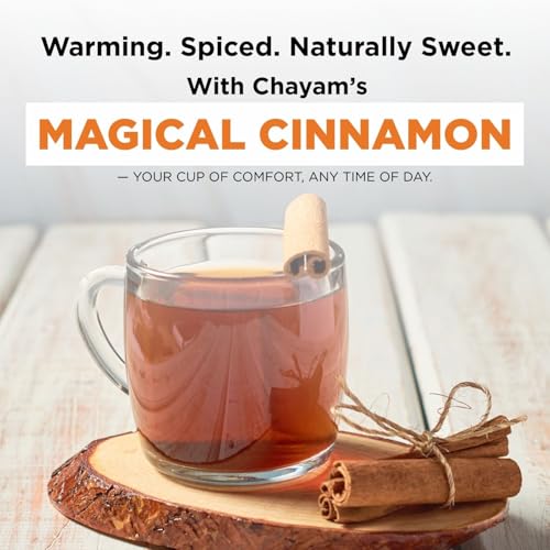 Image of CHAYAM Cinnamon Green Tea | 50g Loose Leaf with Ceylon Cinnamon, Clove & Star Anise | Wellness Tea for Detox, Digestion & Gut Health | Premium Gift Tin