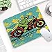 Produktbild Gaming Mauspad,Motorrad, ein junger Mann Vintage Motorrad Grunge Distressed Dirty,Abwischbar Matte Multifunktionales Office rutschfeste Gaming Matte für Computer, PC und Professionelle Gamer320x250mm