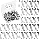 19 MM Sicherheitsnadeln, 150 Stück Sicherheit Pins, Metall Mini Safety Pins Für Kleidung, Gebogene Sicherheitsnadeln, Basteln Nähen Säumen Craft, Rostbeständig, Schmuck-DIY(Silber, Schwarz)