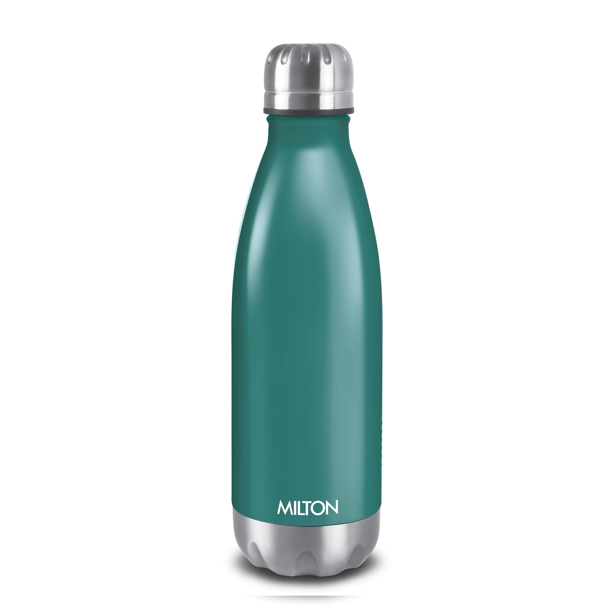 Milton Insulated Water Bottle 500 ml (16 oz), Stainless Steel Double Walled Vacuum for 24 Hours Hot and Cold, Leakproof, BPA Free, Thermosteel Duo DLX 500 ml Matt Green