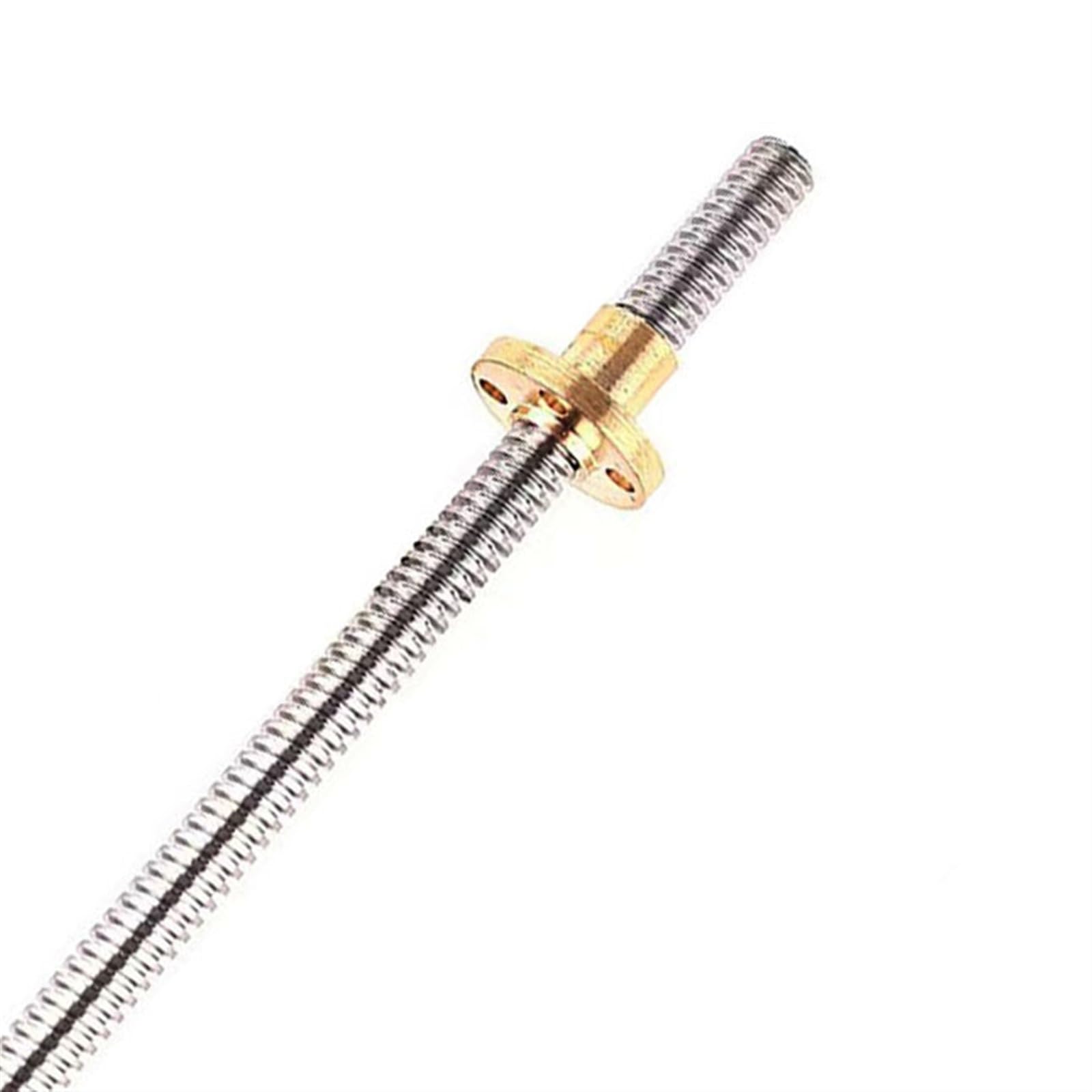 Threaded Backlash Tr14x3 Tr14x6 Stainless Steel Screw Rod 3mm 6mm Lead T14 Lead Screw Rod with Brass Nut 14mm Diameter Trapezoidal Rod Screw trapezoidal (Color : 3mm Pitch 6mm Lead, Size : 100mm)