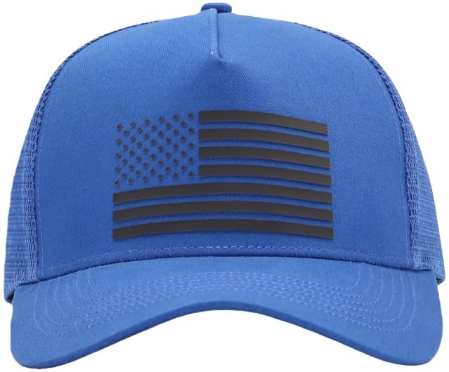 Image of USA Flag Snapback Hat Fits One Size&XXL /3XL - Mens Mesh Trucker Ball Hats - US 250th Anniversary Veterans Memorial Day Gifts