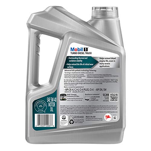 Image of Mobil 1 Turbo Diesel Truck Full Synthetic Motor Oil 5W-40, 1 Gal