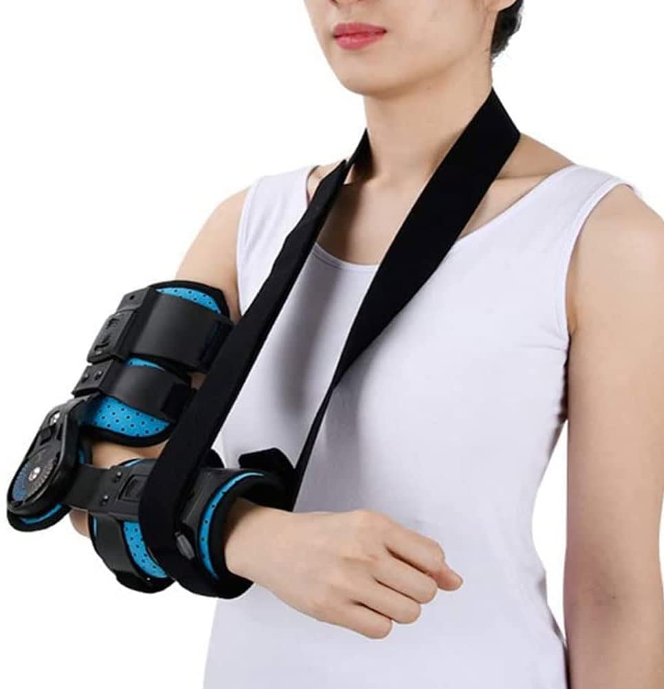 Hombro Brazo Cabestrillo Codo Brazo Cabestrillo， Soporte De Brazo Férula Ortesis， Soporte con Bisagras Esguinces Distensiones Soporte Postoperatorio，
