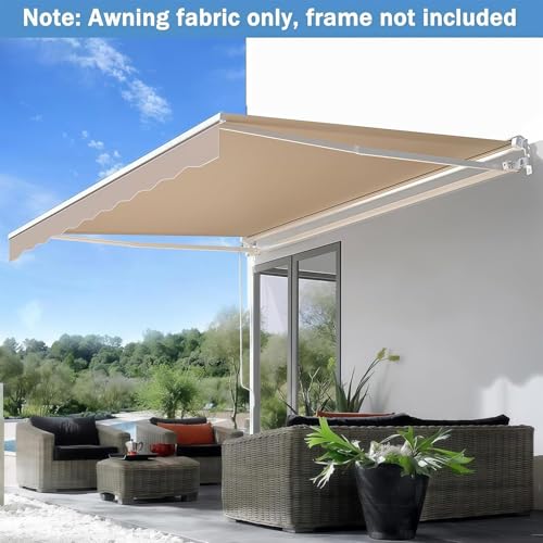 Toile de protection solaire pour auvent de terrasse rétractable en polyester - 2