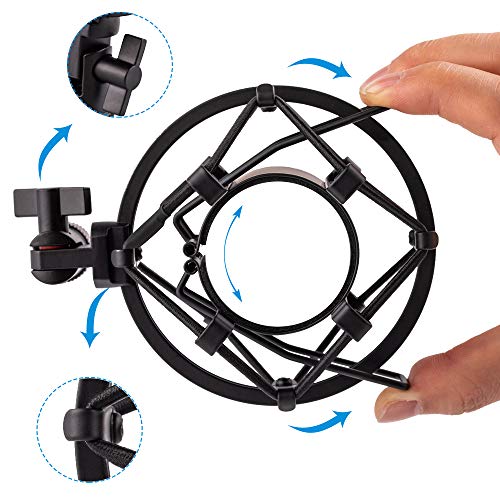 Lyrcro Microphone Shock Mount, Mic Anti-Vibration Suspension Shock Mount Holder Clip For 44Mm-49Mm Diameter Condenser Mic Like Mxl V67G V67I V69M V87 550 Studio 24 V76T Babybottle Sl #TOP1