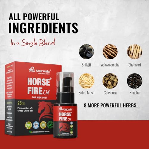 Image of Ayurvedic Massage Oil for Men | Formulation of Shree Gopal Tail | Blend of Pure and Natural Ingredients | Ayurvedic Massage Oil with Ashwagandha, Shilajit and Gokharu (Pack of 1) 25ml