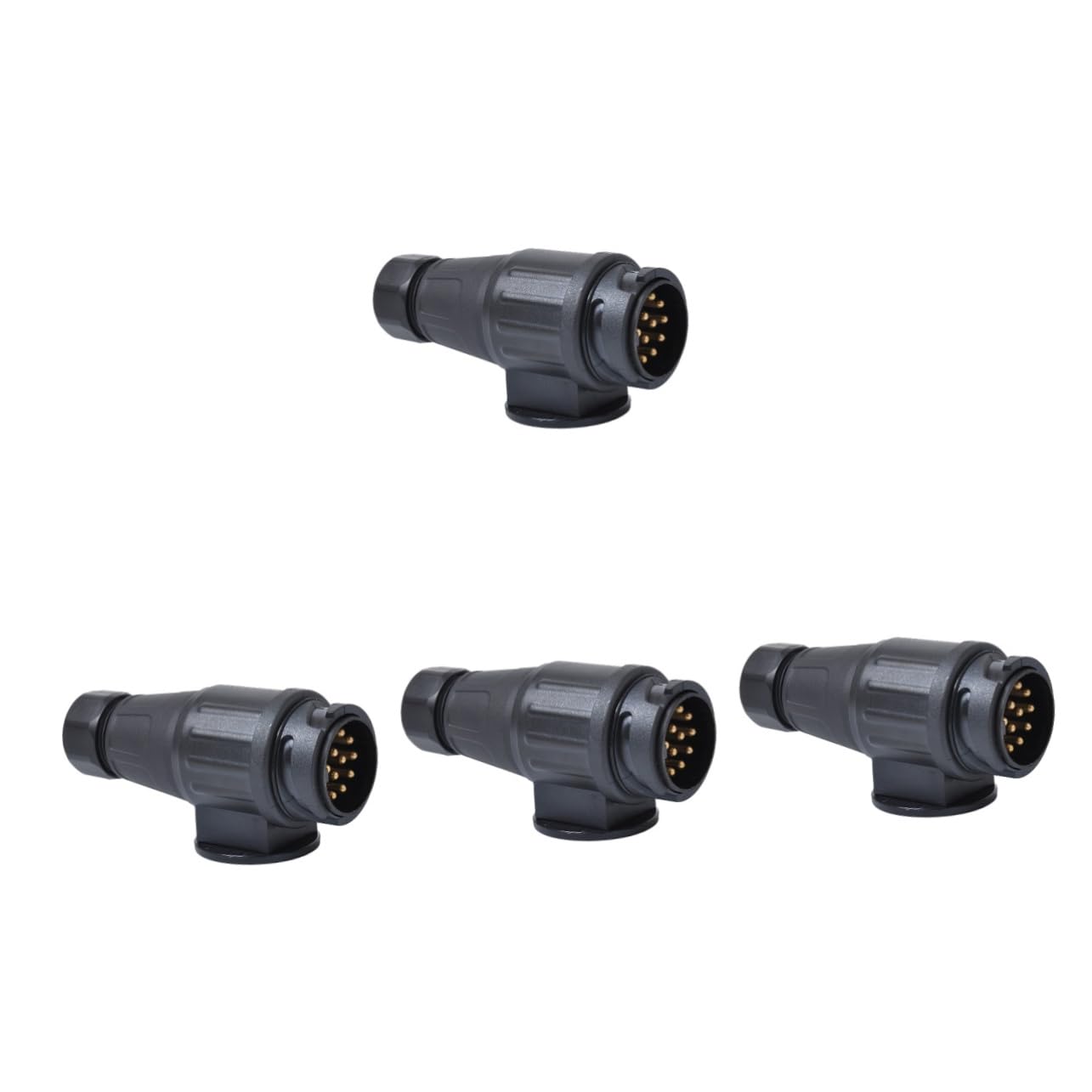 SOLUSTRE 4 Stück 13 13-poliger Steckeradapter Stecker für Autoanhänger Rundstecker stoßverbinder Stecker für Anhängerkupplung 13-poliger Anhängerstecker Wagen Pin-Stecker