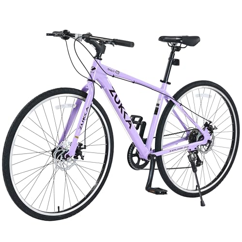 ZUKKA 700C Road Bike for Adult 7 Speed Road Bike Hybrid Road