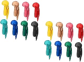 Sombrero Pirata Gorra con Pañuelo En La Cabeza Gorro para La Caída del Cabello Pañuelo Pirate Hat Satin Bonnet Larga Duración Turbante Pirata Satín