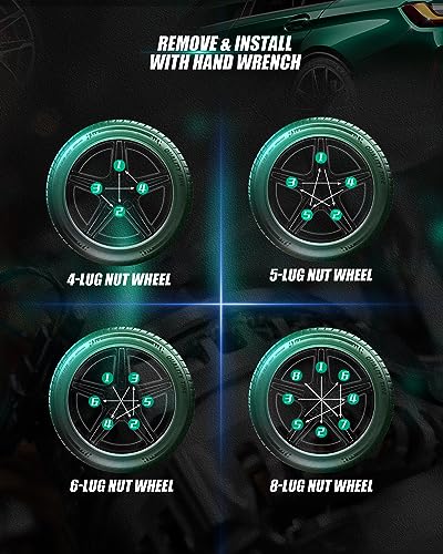 Image of Small 6 Point Spline Lug Nuts Key Tuner Socket Tool -Diameter Lock Lug Nut Key Compatible with 3 /4 inch (19mm) and 13 /16 inch (21mm) Hex Replacement Socket M12x1.5, M12x1.25, 1 /2-20, M10x1.25, 3 /8-20