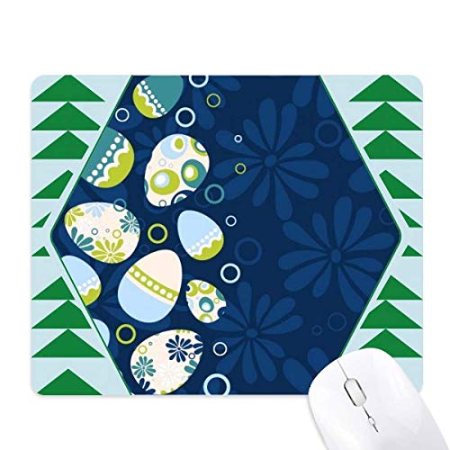 Tapis de souris la bande des oeufs de pâques antidérapant en caoutchouc rond souple