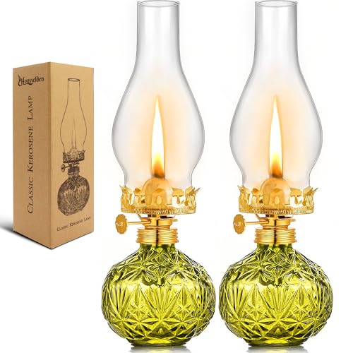 Reviews de Lámparas de aceite del mes. 49 Housselden Lámparas clásicas de aceite para uso en interiores, candil decorativo de queroseno grande para iluminación de emergencia del hogar, 28 cm de altura, 2 unidades...