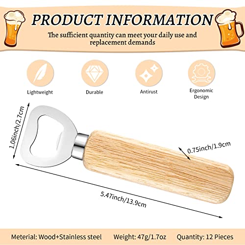 Clq 12Pcs Wood Bottle Openers thumb #1