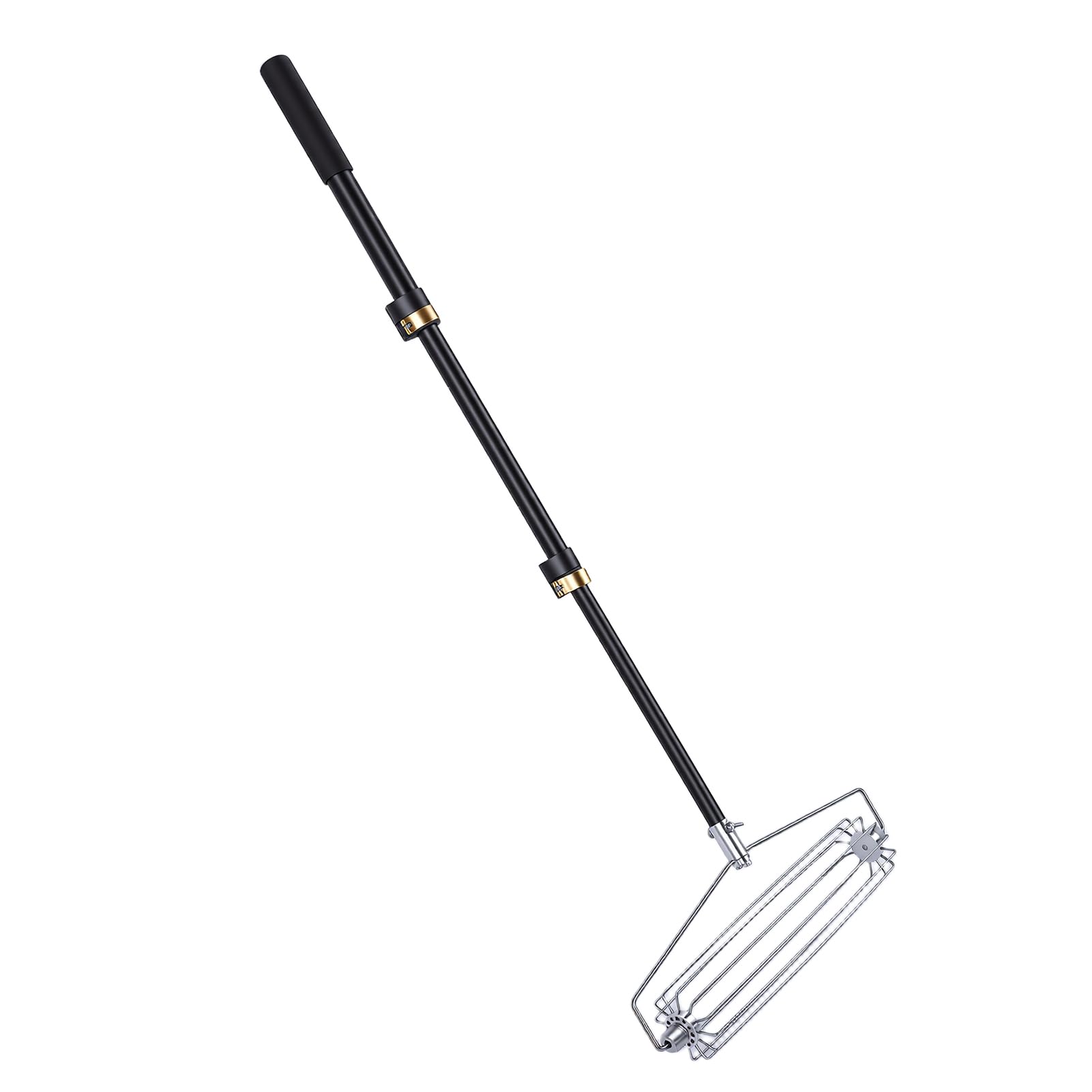 Rastrillo de Trampa de de Acero Inoxidable 304 para Campos de Golf Rastrillo de Retráctil con Poste de Aluminio de Esponja EVA Resistente para Trampas de Pistas Atléticas Playa