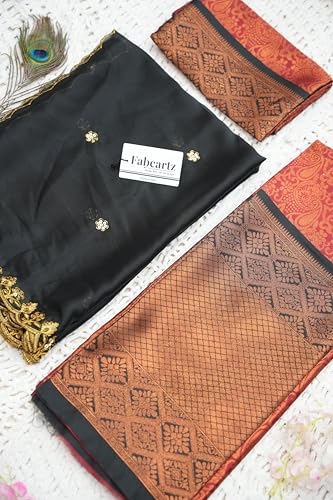 Image of Fabcartz South Indian Half and Half Saree For Women