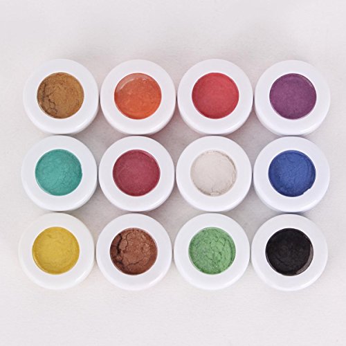 YESURPRISE New Fashion 12 colors Assorted Make up Mineral Eye Shadow Pigments Glitter Art Cosmetics Eyeshadow Gift