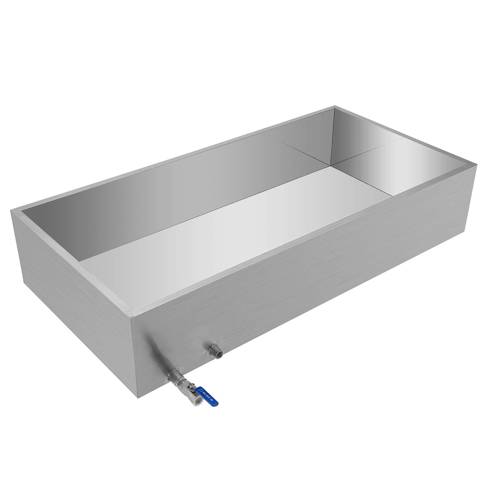 VBENLEM Maple Syrup Evaporator Pan 48x24x9.5 Inch Stainless Steel Maple Syrup Boiling Pan with Valve for Boiling Maple Syrup
