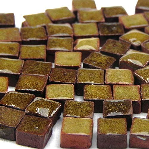 Mosaik RC03 - Mini mosaico in ceramica, 500 pezzi, 5 mm, colore: Marrone ocra