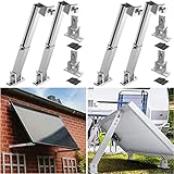 i2solarshop für 2 Solarmodul ALU Solarmodul Halterung, Solarpanel Befestigung für Flachdach, Wand, Boot, Wohnmobil, senkrecht - waagerecht Neigungswinkel 15°-30°