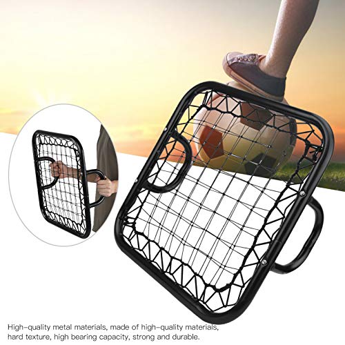 CHICIRIS Handheld Rebounder Springback Net Handheld Fußballtor Torwart Trainingsausrüstung Fußballtür (schwarz)