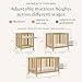 Babyletto Rolli 9-in-1 Convertible All-Stages® Bassinet to Full-Size Crib in Honey, Greenguard Gold Certified, Portable & Adjustable with Select Conversion kit and Pads Included