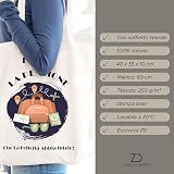 Zinello Design Torba na zakupy na emeryturę prezent na pożegnanie z pracą - 100% bawełniana torba na emeryturę dla kobiet mężczyzn - oryginalny prezent emerytalny