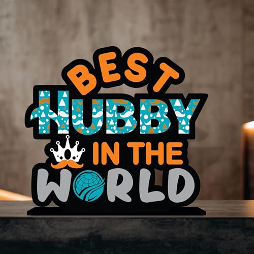 Best Hubby in The World Wooden Idols Table Decoration | Gift for ...