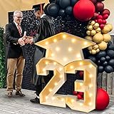 ZPISF 5FT Graduation Decorations Class of 2023, 60" 2023 Marquee Numbers Pre-Cut Frame Kit, Marquee