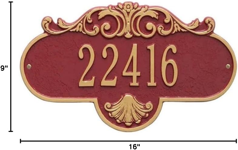 Custom Rochelle Standard WALL 1 Line Address Plaque 16”W x 9”H