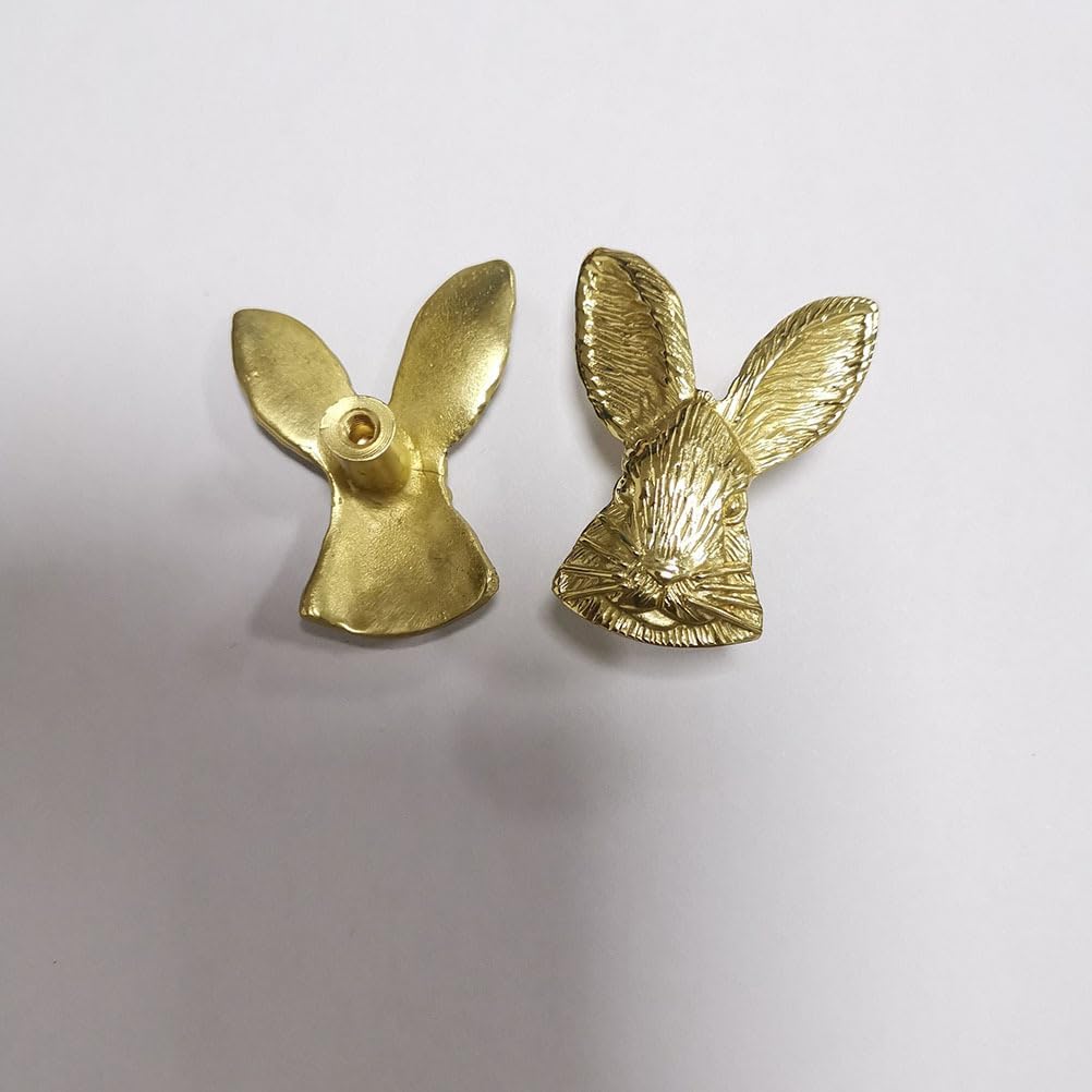 3 Pcs Household Handle Decorative Knob Shaped Door Handle Golden Cabinet and Dresser Knobs for Kids Bedroom and Nursery Decor