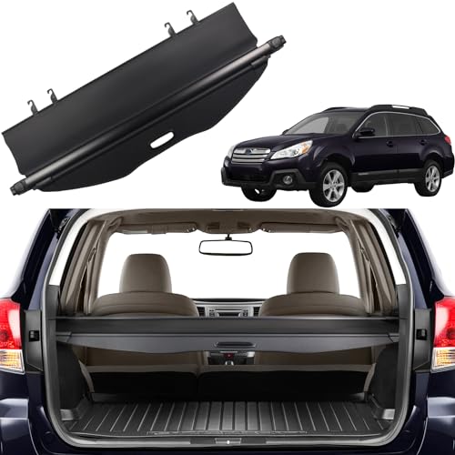 Cargo Cover Rear Trunk Cover Fit for Subaru Outback Black 2010-2014 Rear Trunk Security Cover Shielding Shade Car Accessory (Only for Manual Tailgate)