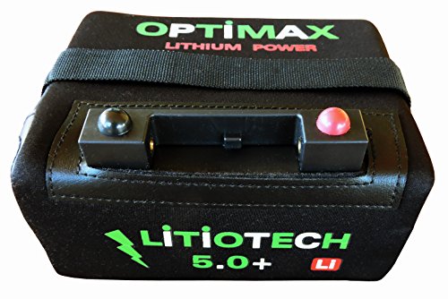 Pro Kaddy Optimax Batería Litio Carro de Golf 12V 24 AMP con Cargador y Cable Anderson