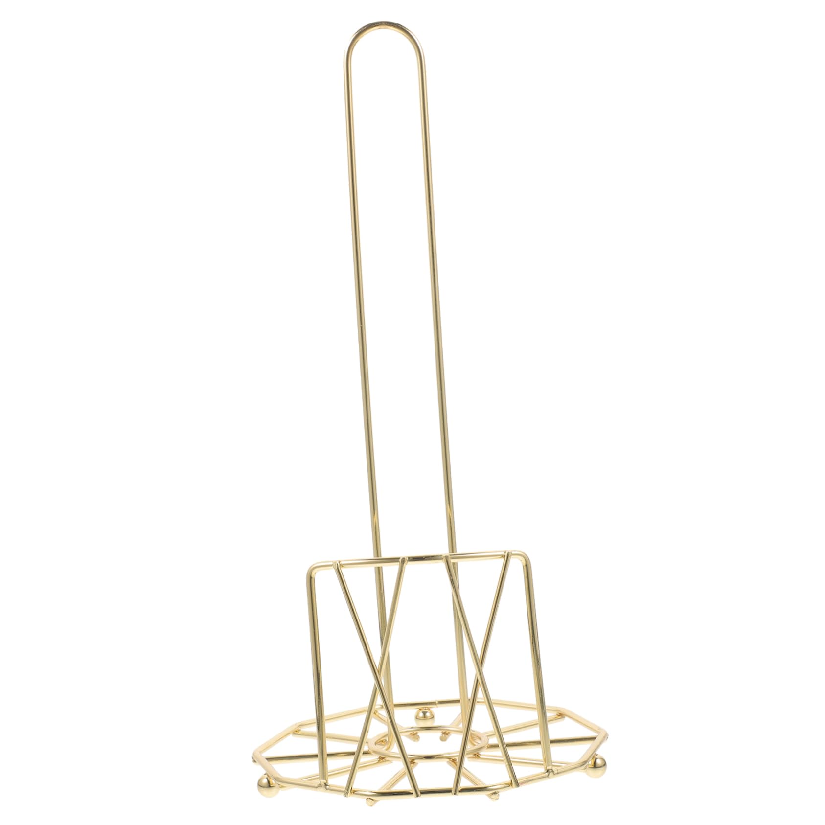 Hemoton Metal Texture Paper Towel Holder Tissue Stand Countertop Tissue Rack Kitchen Paper Holder Decorative