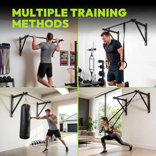 Image of HANDBODE Wall Mounted Pull Up Bar for Doorway, 52'' /36'' Chin Up Bar