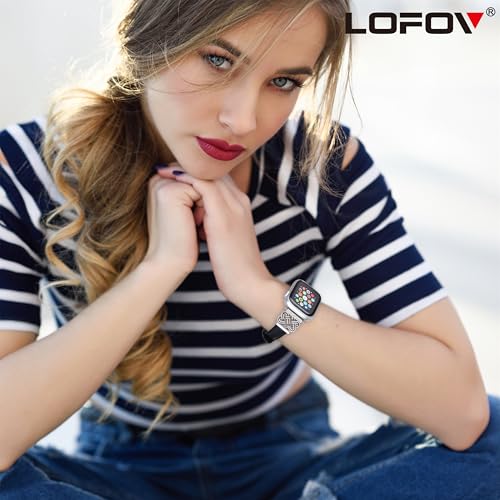Image of Compatible with Apple Watch Bands Women 38 /40 /41 /42mm Dressy Slim Leather Strap with Designer Celtic Knot Interlock Buckle Bracelet for iWatch Series 11 10 9 8 7 6 5 4 SE 3 2 1