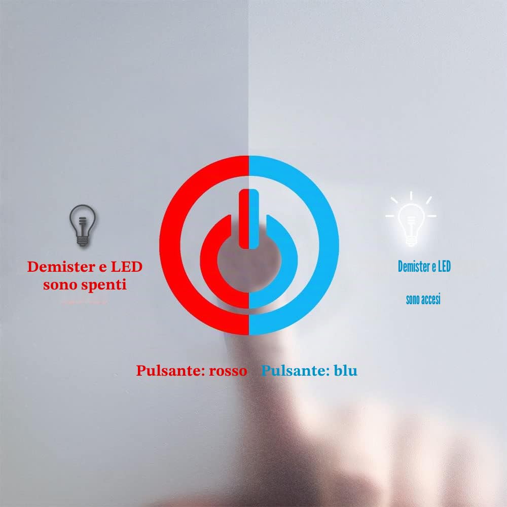 100cm Specchio Rotondo|Smart Touch|Antiappannamento|IP44